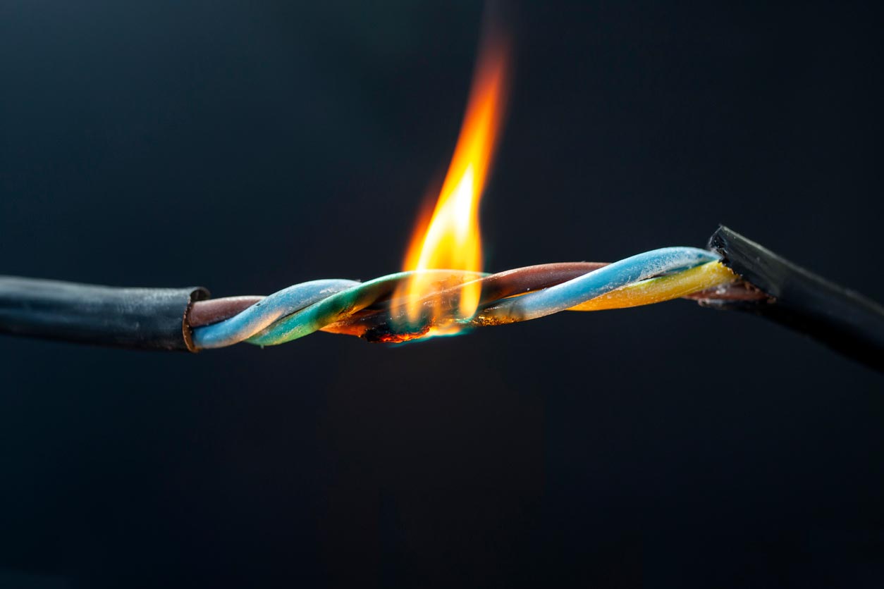 Antimony-replacement | Polymer Additives Group a Cut Electrical Wire Catches on Fire